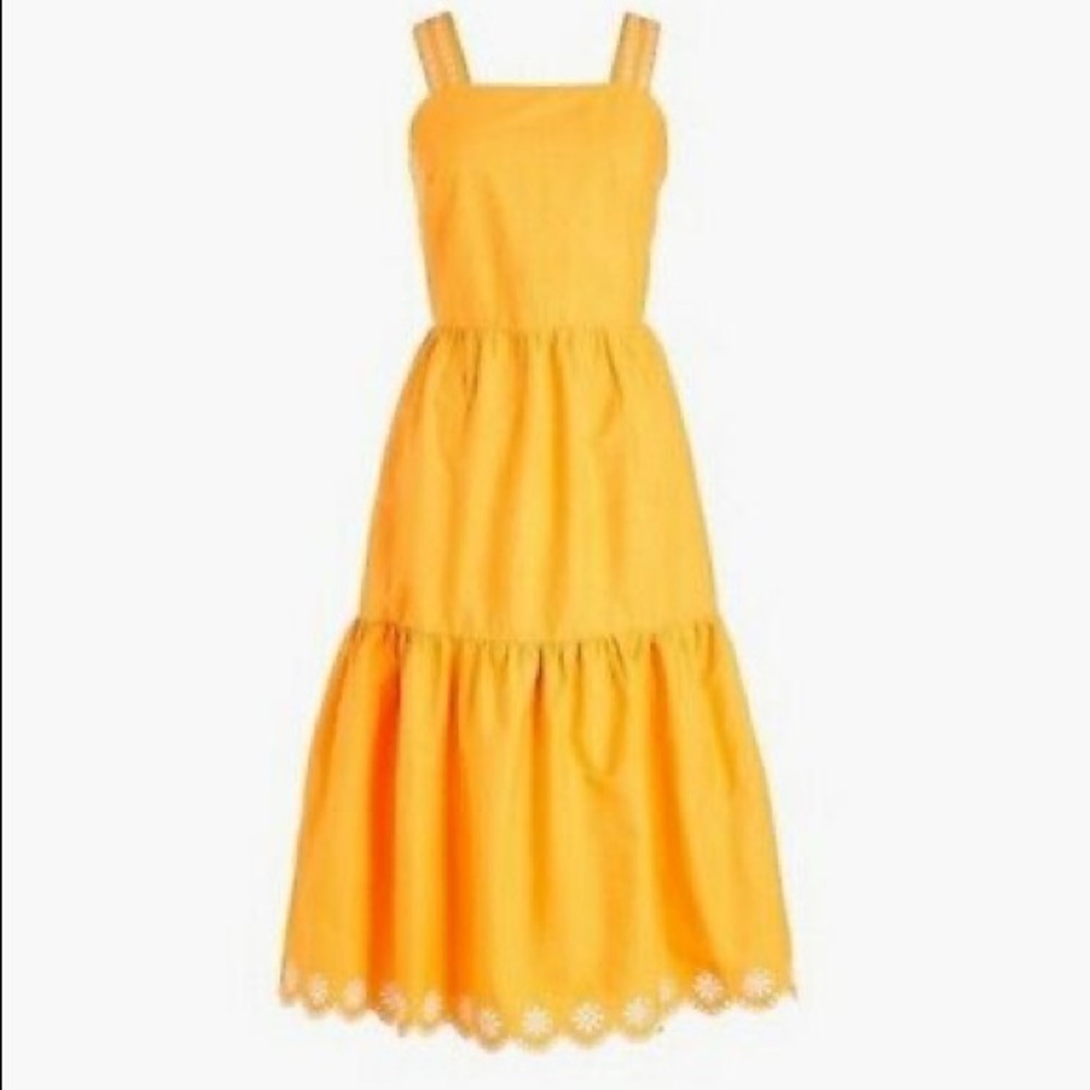 J.Crew NWT Yellow Dress with Eyelet Detail